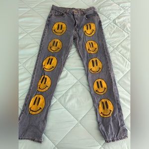 smiley face jeans